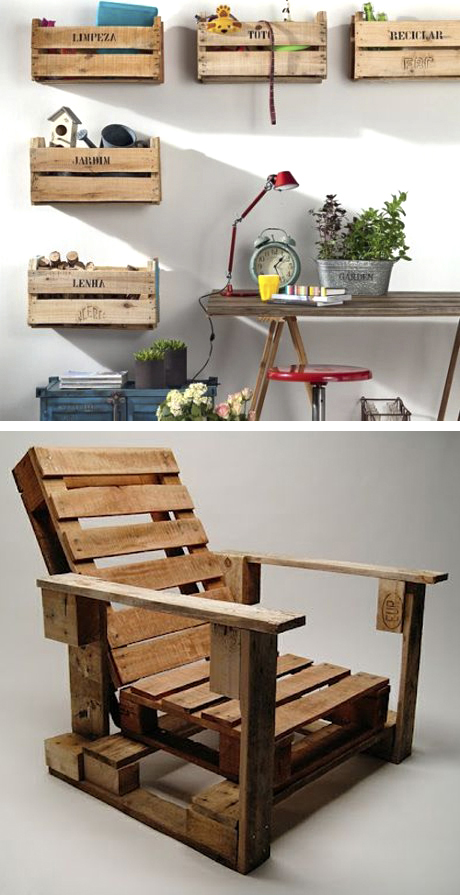 muebles con palets de madera